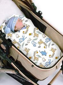Baby Boy Cartoon Graphic Blanket - Multicolor - View 4