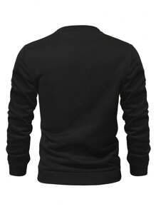 Manfinity Homme 男士字母圖案運動衫 - 黑色 - 查看 2