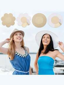 20pcs Disposable Adhesive Nipple Cover Stickers - Brown - View 4