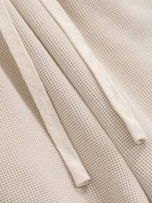 Dazy Star 抽绳腰斜口袋运动裤，女式慢跑裤 - 杏色 - 查看 7