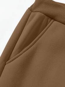 Manfinity LEGND Nam In Đồ họa Eo dây rút Quần thể thao - Cà phê nâu - Xem 6