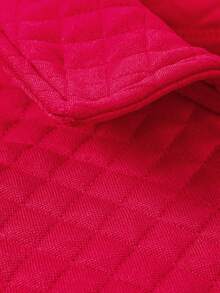 SHEIN Young Girl Letter Graphic Button Front Jacket & Pleated Skirt - Red - View 5