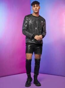 FeverCity 男士亮片裝飾運動衫 - 彩色 - 查看 5