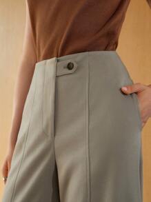 Anewsta Wide Leg Pants - Grey - View 7