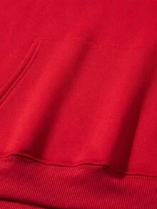 Manfinity Homme Men Slogan Graphic Kangaroo Pocket Drawstring Hoodie & Sweatpants - Multicolor - View 4