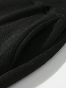 Manfinity Homme Men Slogan Graphic Kangaroo Pocket Drawstring Hoodie & Sweatpants - Multicolor - View 3