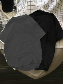 Manfinity Hypemode 男士2入組玫瑰印花T恤 - 彩色 - 查看 2