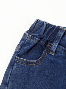 Baby Boy Ripped Jeans - Dark Wash - View 3