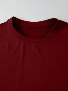 Manfinity Homme 男裝t恤(隨意剪裁) - 紅色 - 查看 5