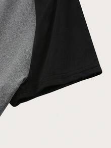 SHEIN Unity 圖案印花插肩袖T恤 - 灰色 - 查看 5