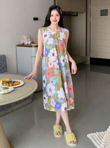 DAZY Ladies' Floral Print Camisole Sleep Dress