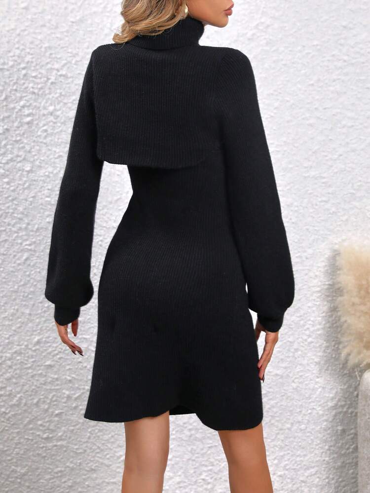 Turtleneck Super Crop Sweater & Sweater Dress