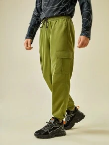 In My Nature Männer Hose mit seitlichen Pattentaschen, Tunnelzug, Cargo, Outdoor