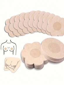 20pcs Disposable Adhesive Nipple Cover Stickers - Brown - View 1