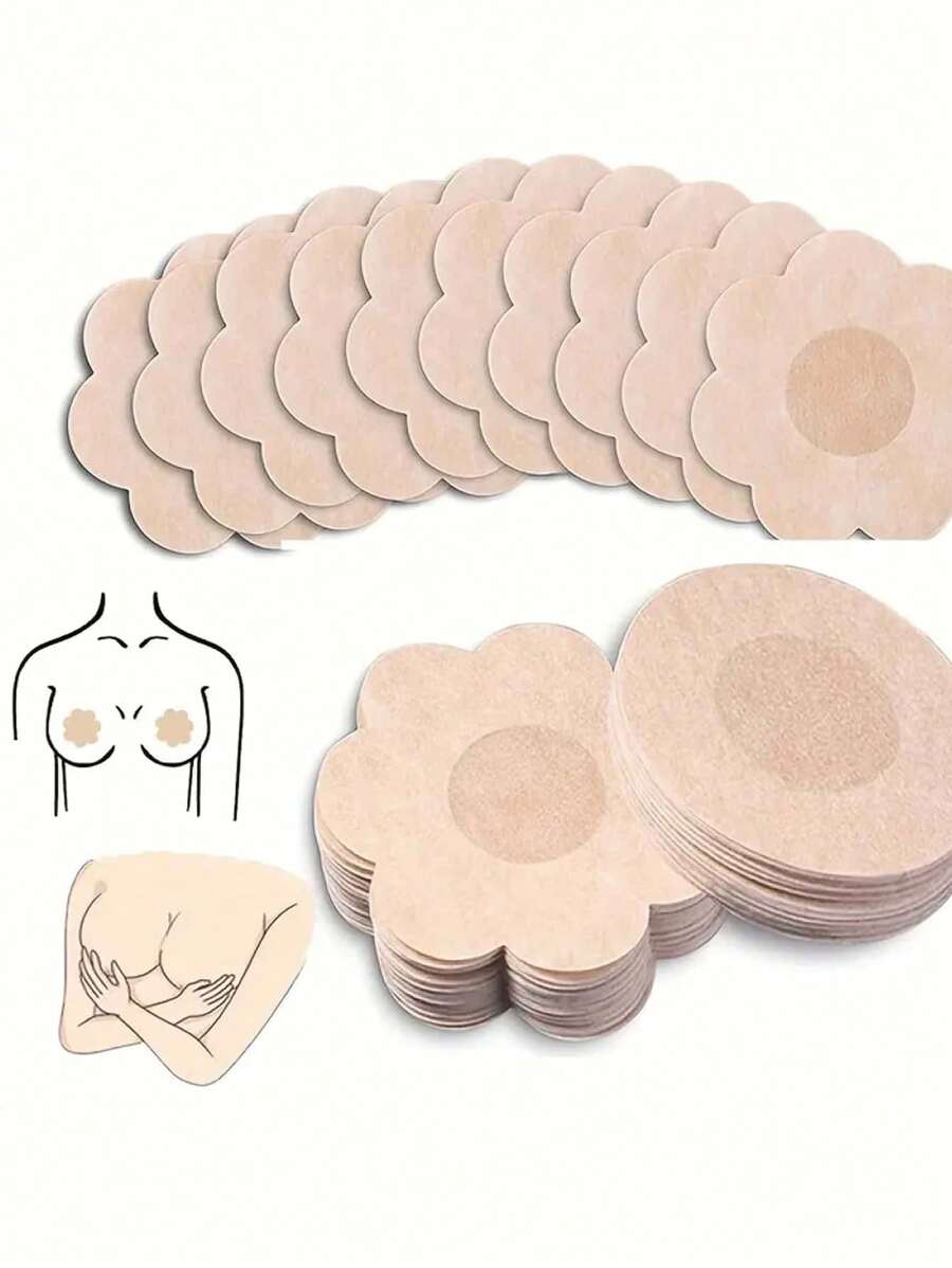 20pcs Disposable Adhesive Nipple Cover Stickers - Brown - View 1