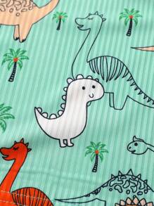 Baby Boy Dinosaur Print Tee & Pants - Green - View 3