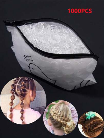 1 Pack Of 1000pcs Damage-Free Hair Ties, Disposable Hair Elastics, Hair Rollers, Heatless Curls, Hair Curler, Hair Products And Accessories For Barber Salon Beauty Back To School, Travel Holiday Essentials, Hair Curlers, Curly Hair Brush, Rollers, Curly Hair Products, Barber, Hair Curlers, Rollers, Curly Hair Products, Curler, Rollers Hair Curl, Christmas, Hair Curler, Rollers For Hair, Curly Hair Tools, Heatless Curlers, Curly Hair Brush, Hairdressing Equipment,Heatless Waves,Travel Essentials,Hairstyle,Hairdressing,Curly Hair,Hair Rollers,Hair Curler,Heatless Curl,Heatless Curls,Hair Curlers,Rollers,Hair Curl,Rollers For Hair,Curly Hair Tools,Hair Rollers,Hair Roller,Curls Diffuser,Hair,Travel,Hair Products,Hair Tools,Hair Stuff,Barber,Barber Accessories,Barbershop,Hairdressing Equipment