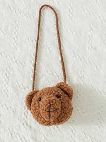 SHEIN Baby Boy Bear Print 3D Ear Design Hooded Coat - Multicolor - View 6