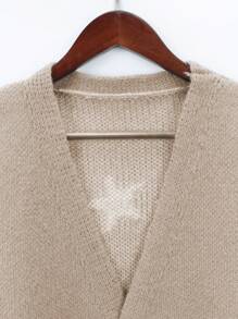 Flirla 大碼開襟外套 - 卡其色 - 查看 3