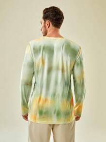 In My Nature 男士紮染標語圖案戶外T恤 - 彩色 - 查看 2