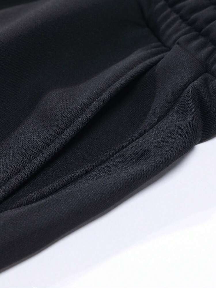 Conjuntos para hombre Cordón Bolsillo Letras Frase Casual - Negro - Añade 6