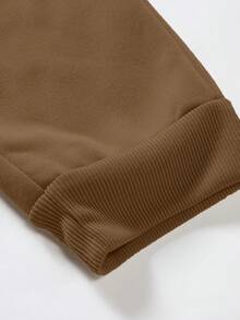 Manfinity LEGND Nam In Đồ họa Eo dây rút Quần thể thao - Cà phê nâu - Xem 4