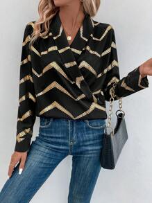 SHEIN Clasi Women Blouses - Hitam - View 4