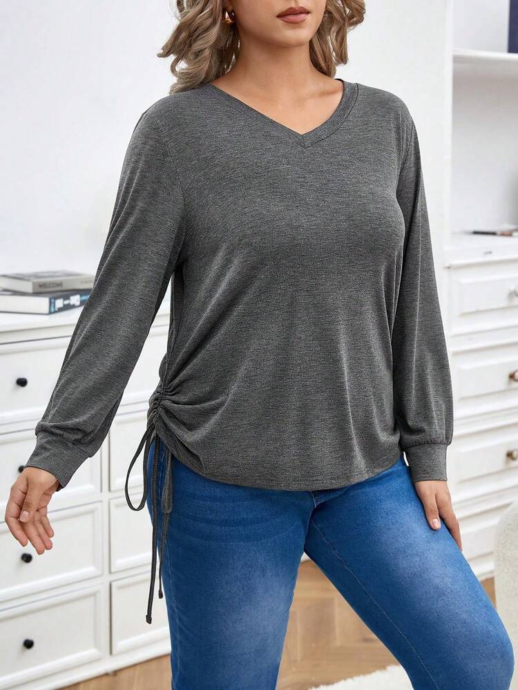 Plus Drawstring Side Tee