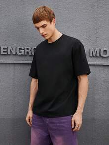 Manfinity RebelGame 男士愛心和標語圖案T恤 - 黑色 - 查看 3