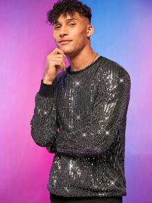 FeverCity 男士亮片裝飾運動衫 - 彩色 - 查看 3