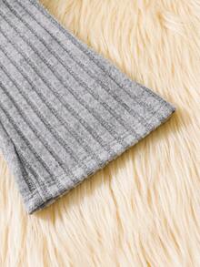 SHEIN 女小童撞色條紋針織連身褲&腰包