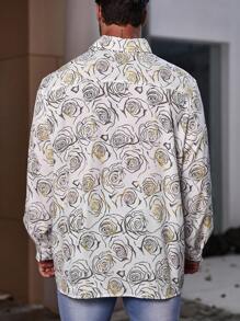 Manfinity Homme Men Plus Allover Floral Print Shirt - Multicolor - View 2