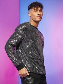 FeverCity 男士亮片裝飾運動衫 - 彩色 - 查看 4