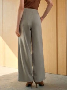 Anewsta Wide Leg Pants - Grey - View 2