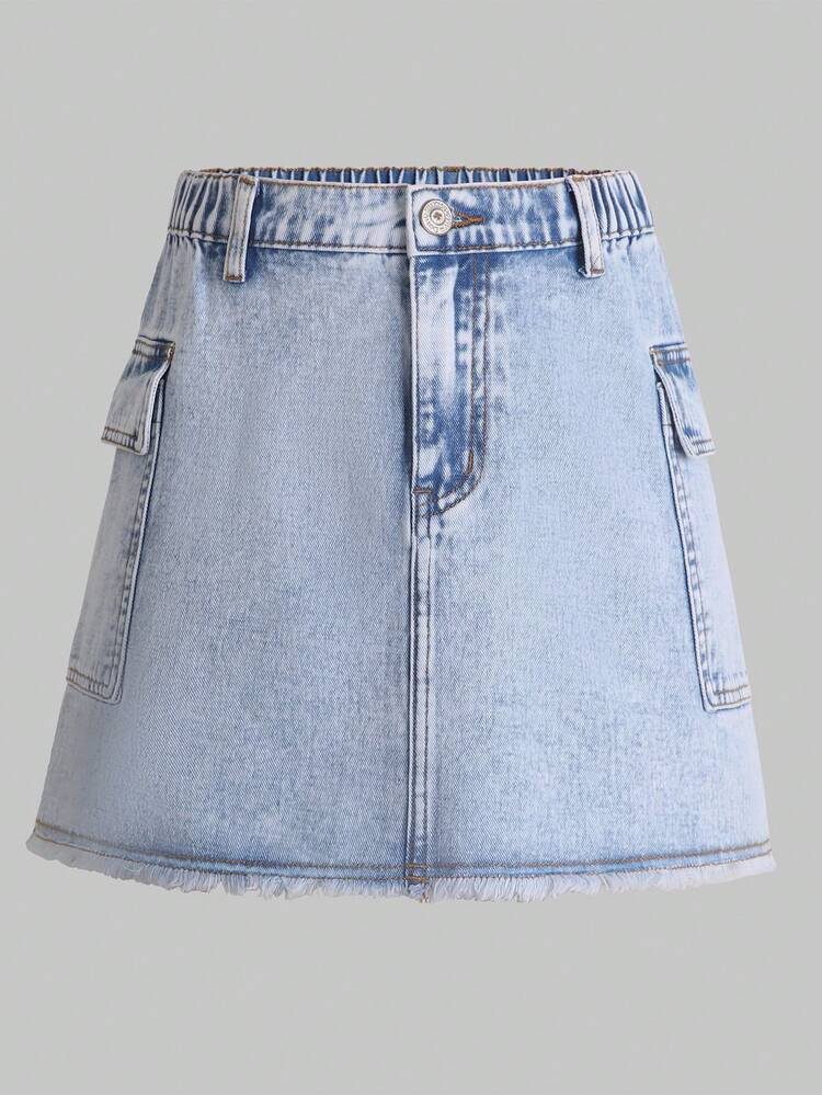 Teenage Girls' Denim Outfit, New Casual Fashionable Workwear Style
