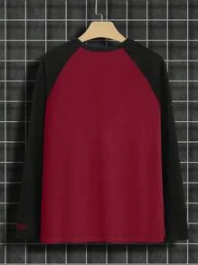 Manfinity Áo thun nam tay Raglan màu khối cỡ lớn - Nhiều màu - Xem 2