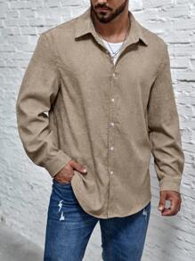 Manfinity Homme 男士大尺寸純色襯衫