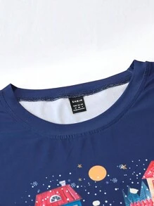 Conjuntos A Juego Para Papá E Hijo(a) - Azul - Ver 4