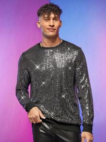 FeverCity 男士亮片裝飾運動衫 - 彩色 - 查看 1