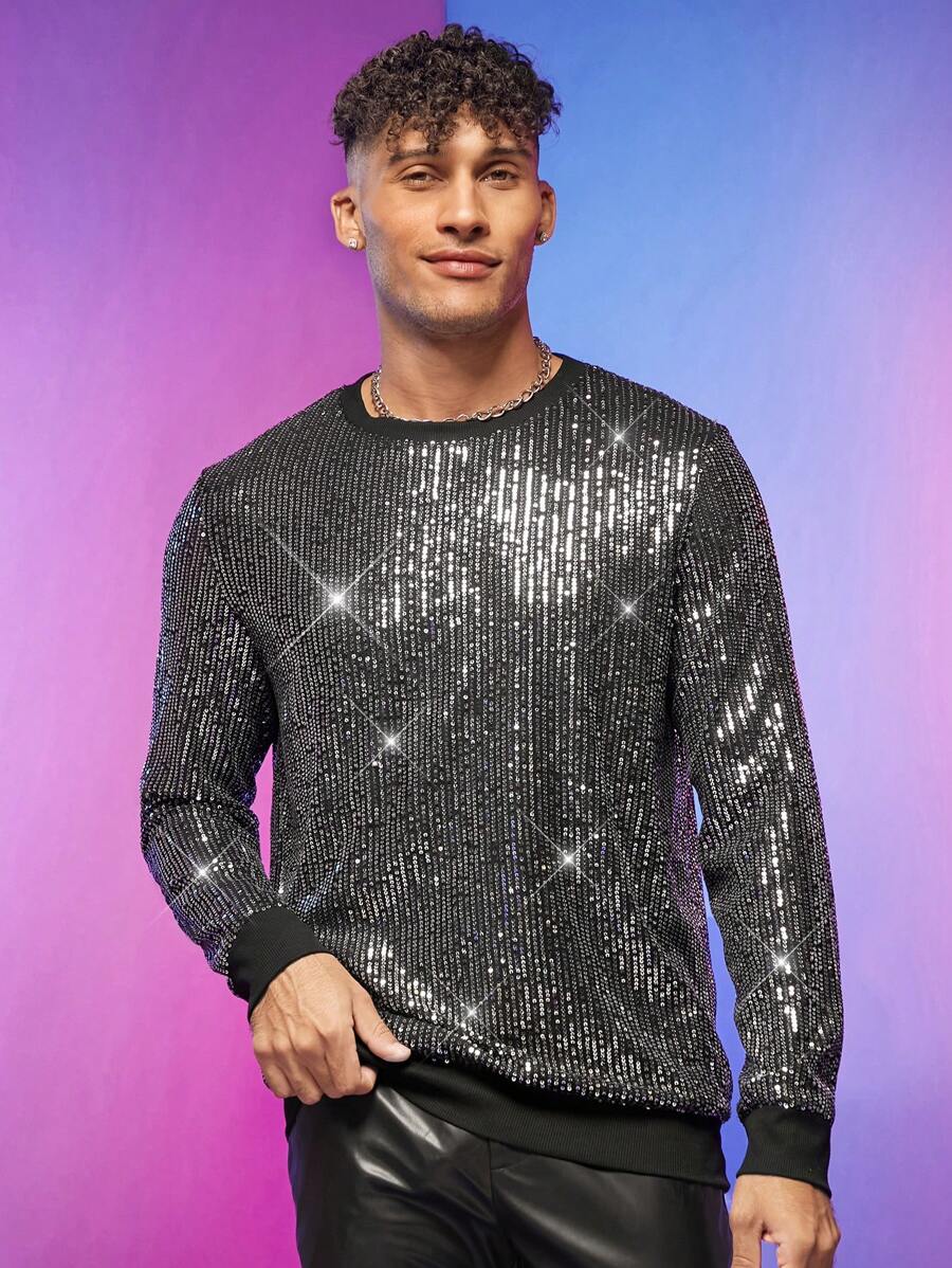 FeverCity 男士亮片裝飾運動衫 - 彩色 - 查看 1