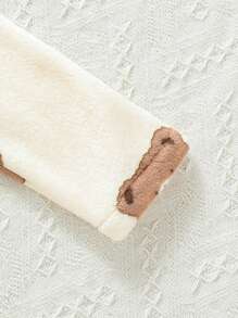 SHEIN Baby Boy Bear Print 3D Ear Design Hooded Coat - Multicolor - View 5