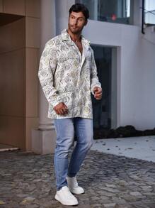 Manfinity Homme Men Plus Allover Floral Print Shirt - Multicolor - View 4