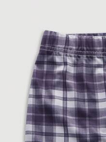 Flirla Plus Plaid Print Flare Leg Pants - Multicolor - View 2