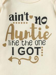 母嬰裝男寶寶標語圖案爬衣與帽子