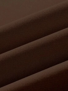 ROMWE MEN Prep Guys Letter Graphic Drawstring Hoodie - Brown - View 5