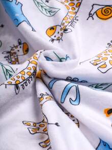 Baby Boy Cartoon Graphic Blanket - Multicolor - View 5