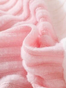 SHEIN 女小童撞色條紋針織連身褲&腰包