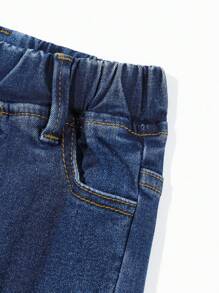 Baby Boy Ripped Jeans - Dark Wash - View 4