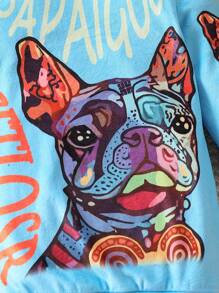 女嬰狗狗&字母圖案洋裝