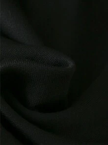 Young Girl Letter Graphic Sweatshirt - Black - View 5